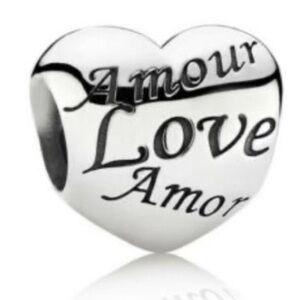 Pandora Language Of Love Puffy Heart Bead Charm